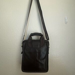 Heshe Sophisticated Dark Brown Men's Messenger Bag
